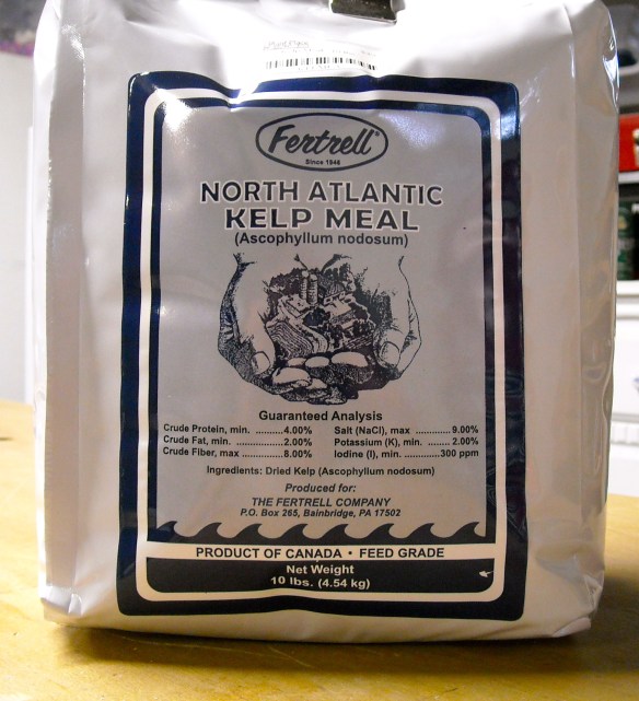 Kelp Meal Bag A bag of Kelp Meal