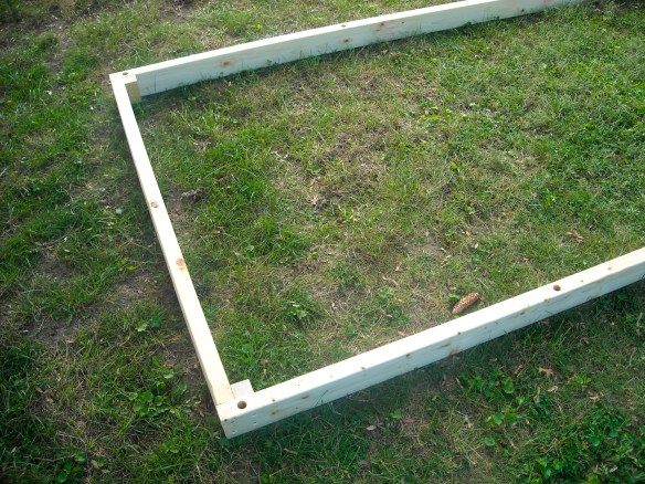 The wooden frame assembled.