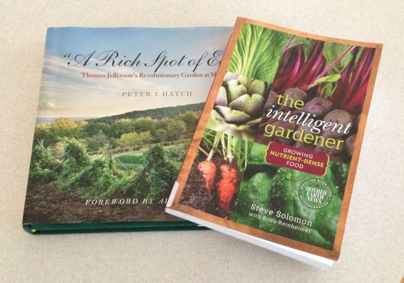 The cover of A Rich Spot of Earth and The Intelligent Gardener.